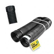 Perforated Corrugated Expandable Flexible Landscape Drain Pipe  4-Inch by 12-Feet - B015Y6LY7M